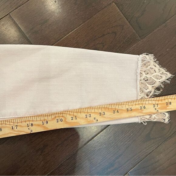 Mother Jeans High-Waisted Looker Dagger Ankle Fray Blush Women's 25 Light Pink - Picture 14 of 16